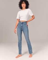 Women's Ultra High Rise Slim Straight Jeans | Women's Bottoms | Abercrombie.com