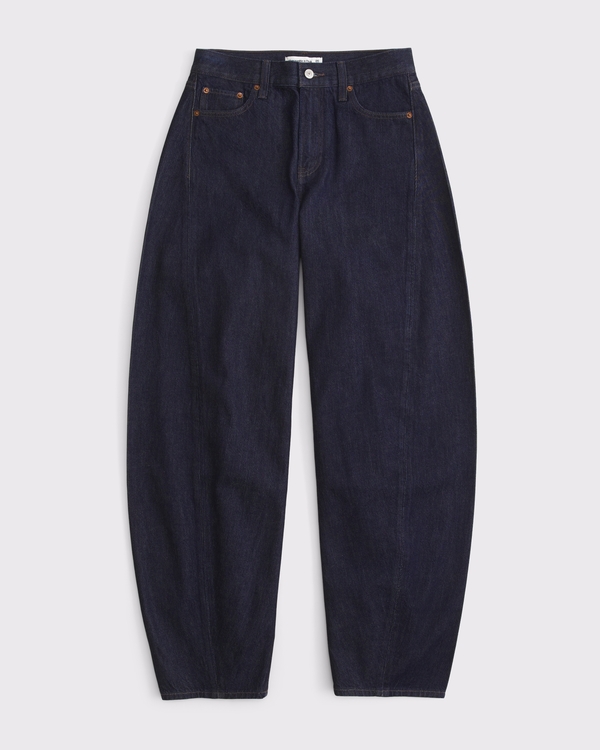 Curve Love High Rise Ultra Barrel Jean, Rinse view 1