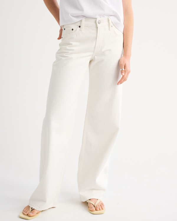 Low Rise Ultra Loose Jean, Bright White view 2
