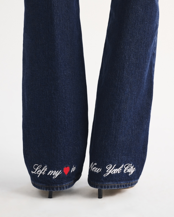 Abbode High Rise 90s Relaxed Embroidered Jean, Dark view 2