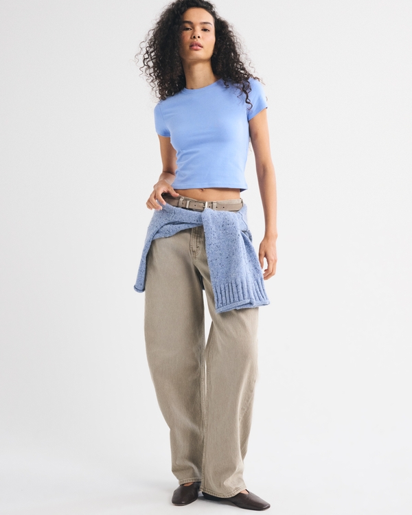 High Rise Barrel Jean by Abercrombie & Fitch