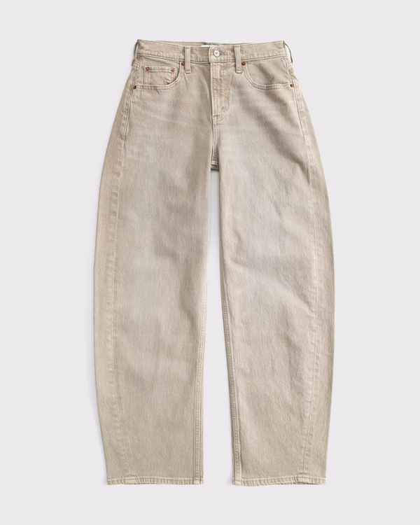 Curve Love High Rise Barrel Jean by Abercrombie & Fitch