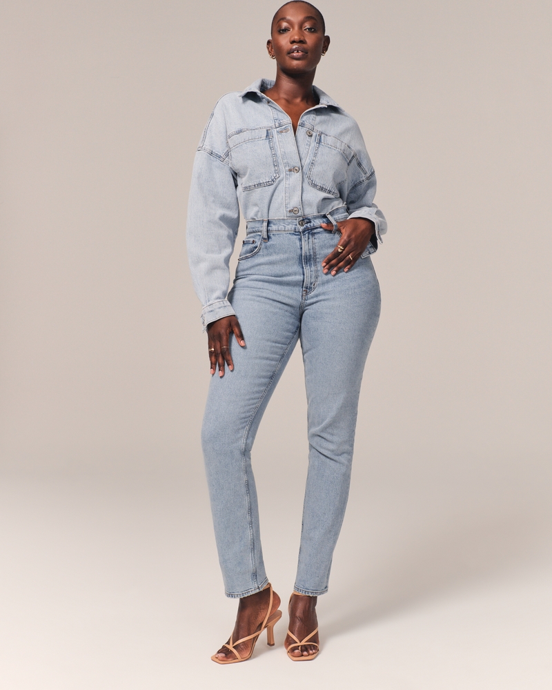 Women's Curve Love Ultra High Rise 90s Slim Straight Jean