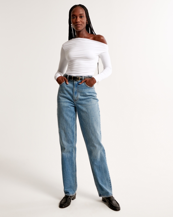 Denim Straight Pants