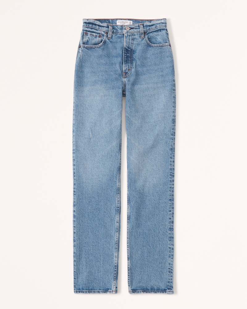 Damen Ultra High Rise Straight Jeans im 90er-Style | Damen Unterteile | Abercrombie.com