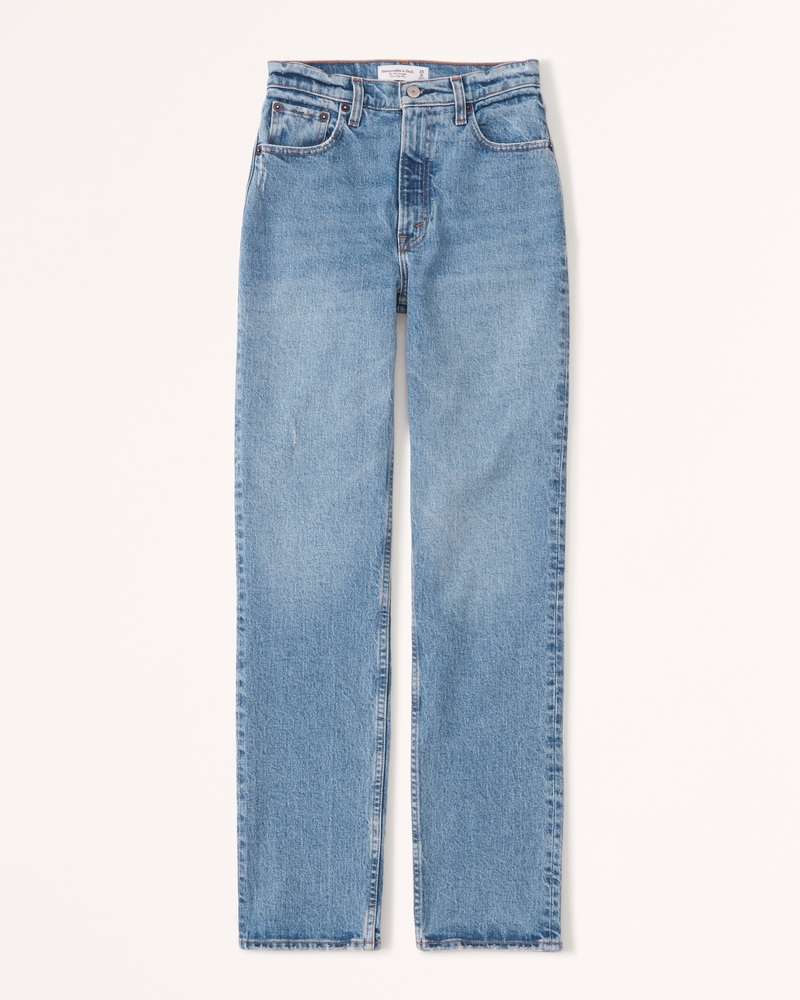 Abercrombie & Fitch 90's Ultra High Rise Acid Wash Straight Jean ...