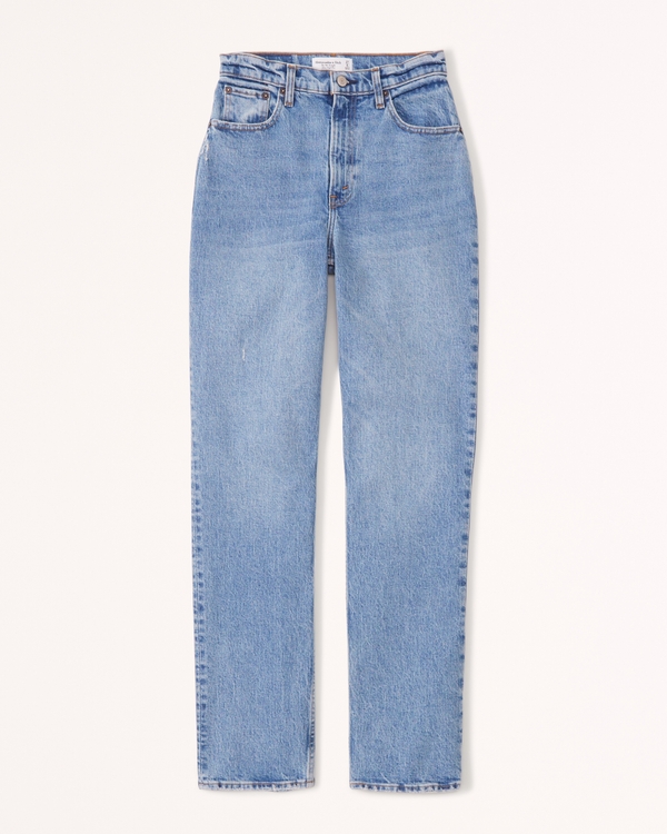 Low Waist Straight Denim Blue