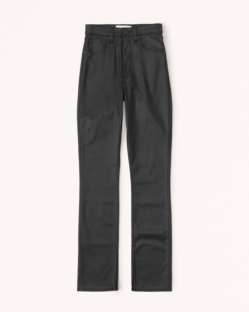 Amber Coated Skinny Jeans Black