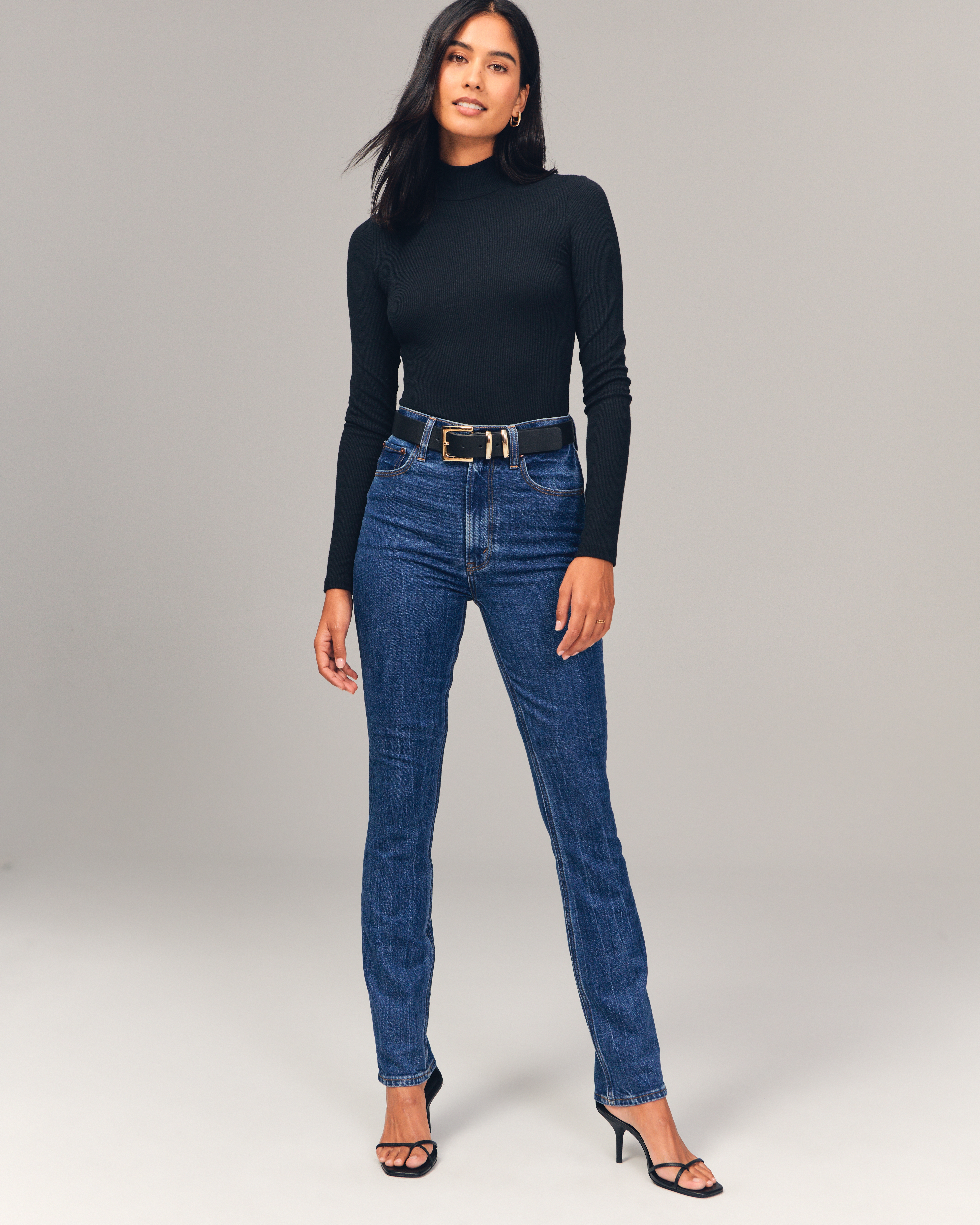 Abercrombie high best sale rise slim jeans