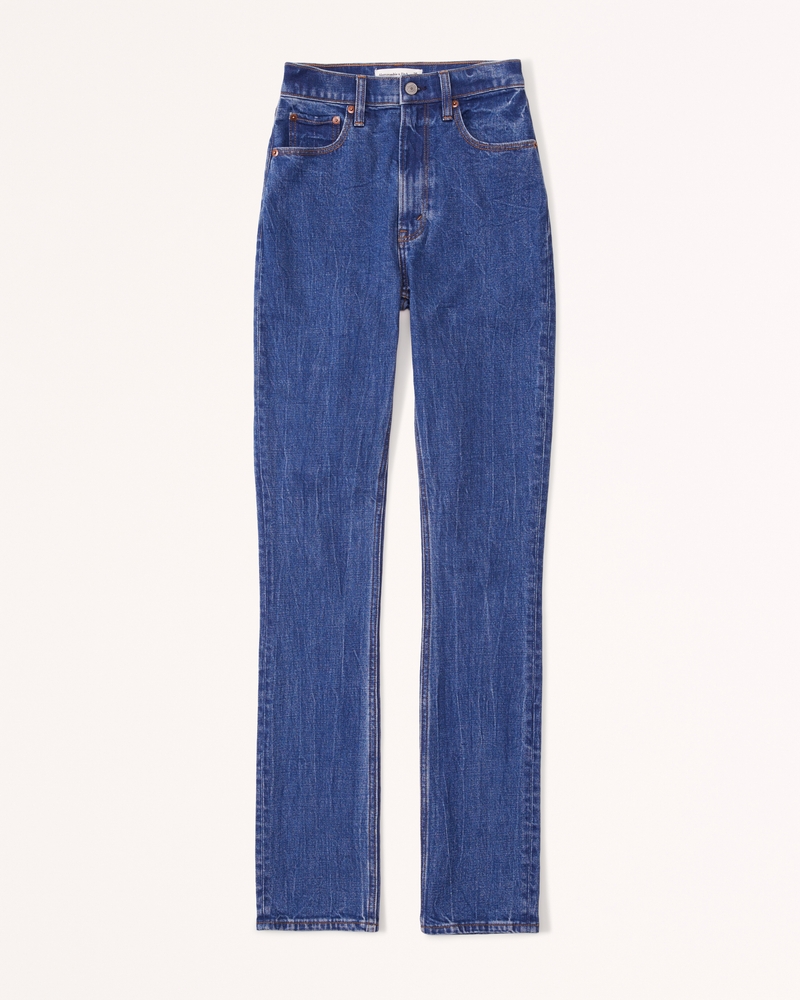 Jeans Suelto Wide Leg Clasico Azul Tiro Alto Calce Ideal