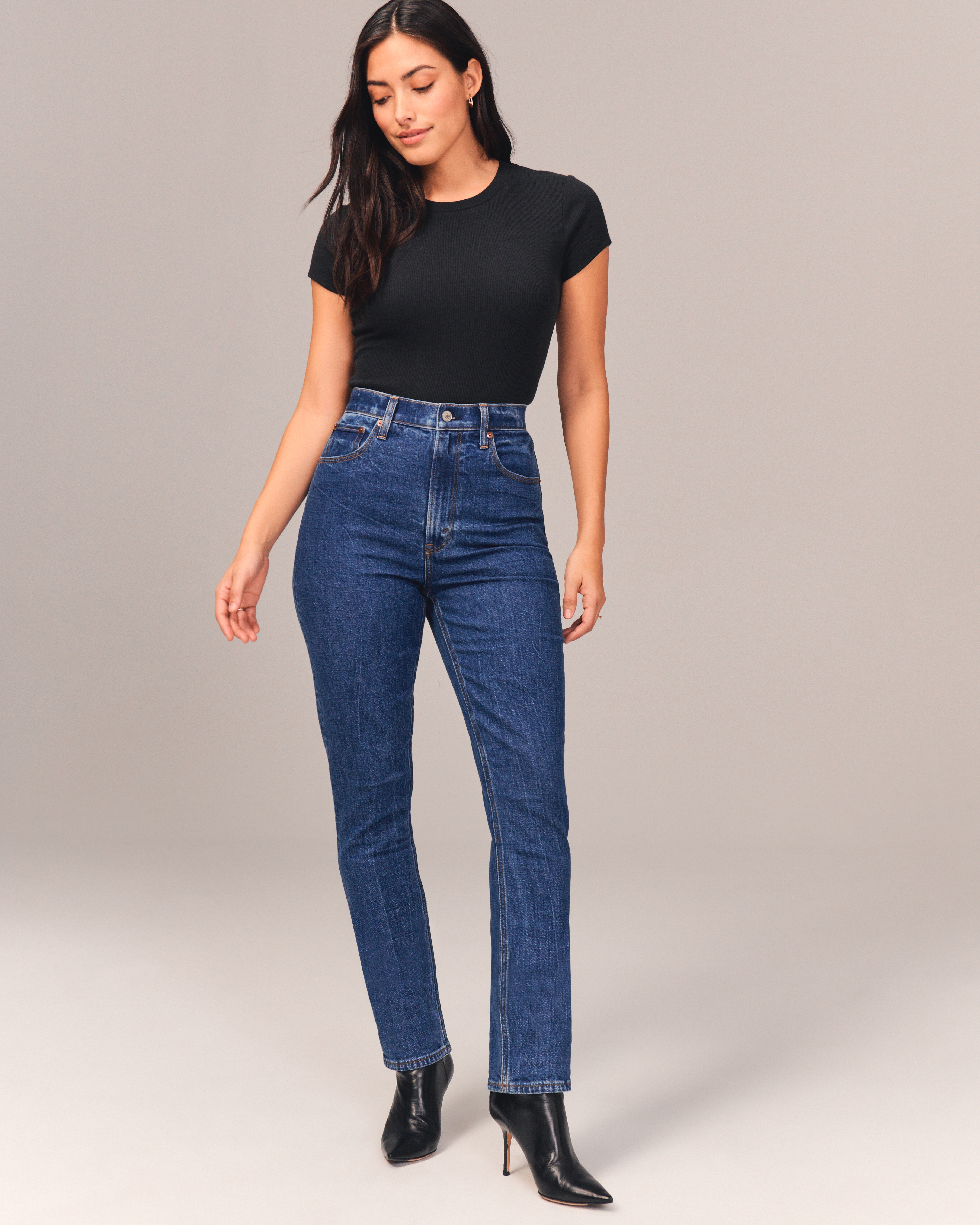 Abercrombie high rise 2025 slim jeans