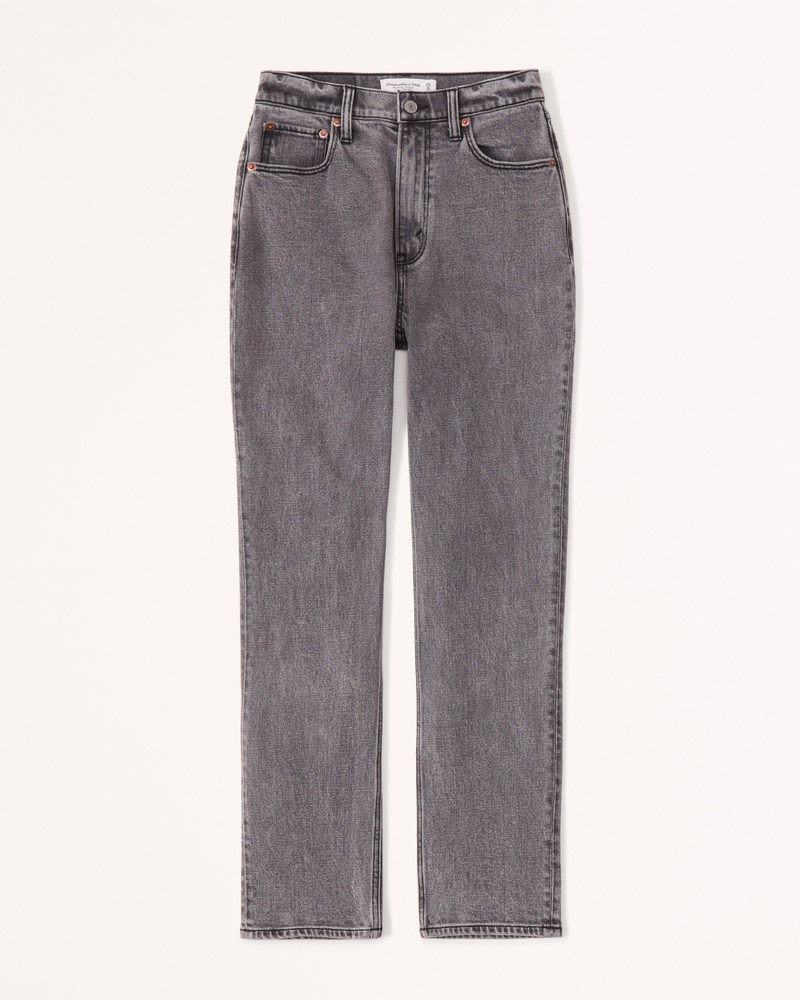 Women's Curve Love Ultra High Rise Ankle Straight Jean | Women's Clearance | Abercrombie.com