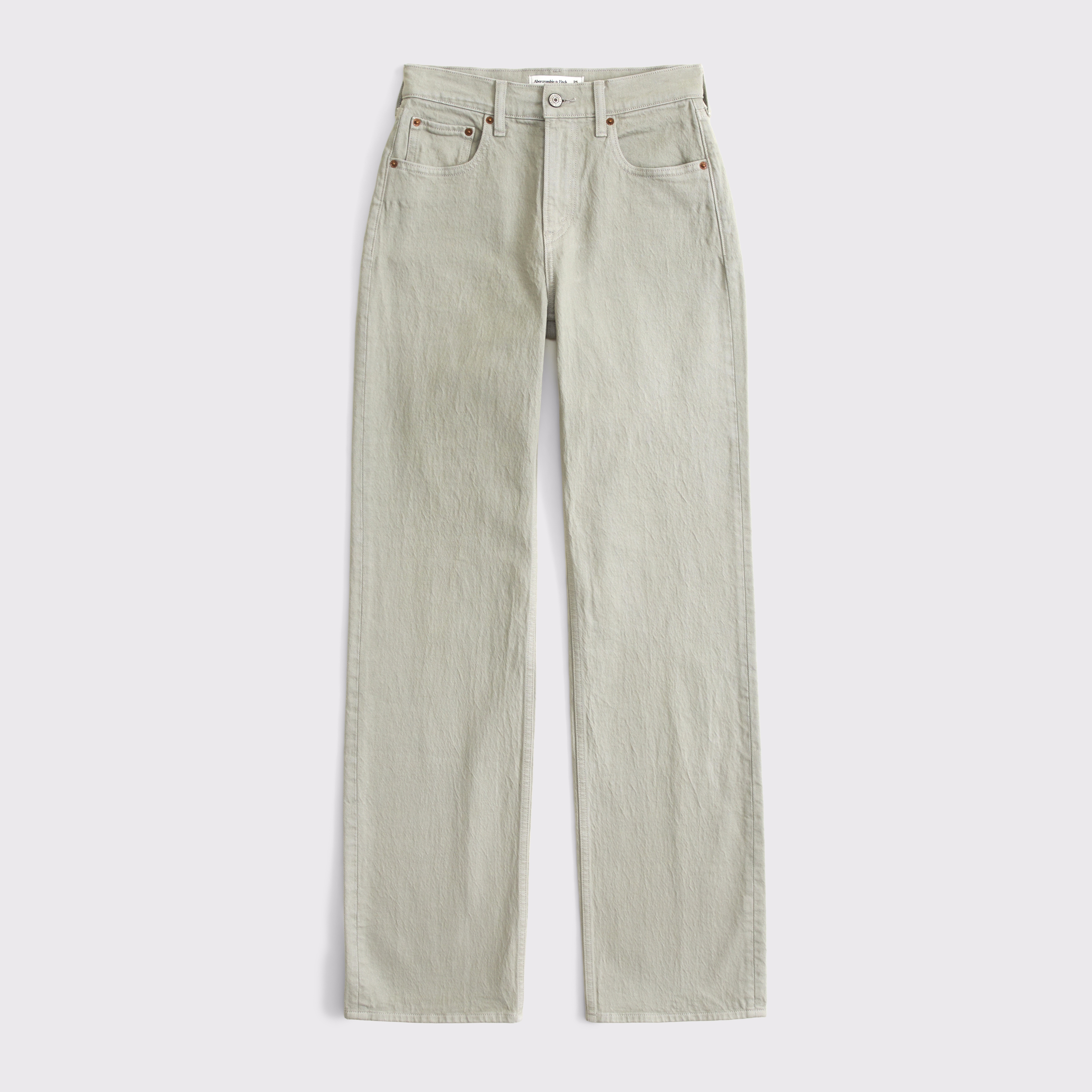 Женские джинсы Abercrombie & Fitch Curve Love High Rise 90s Relaxed Jean, цвет: Aloe