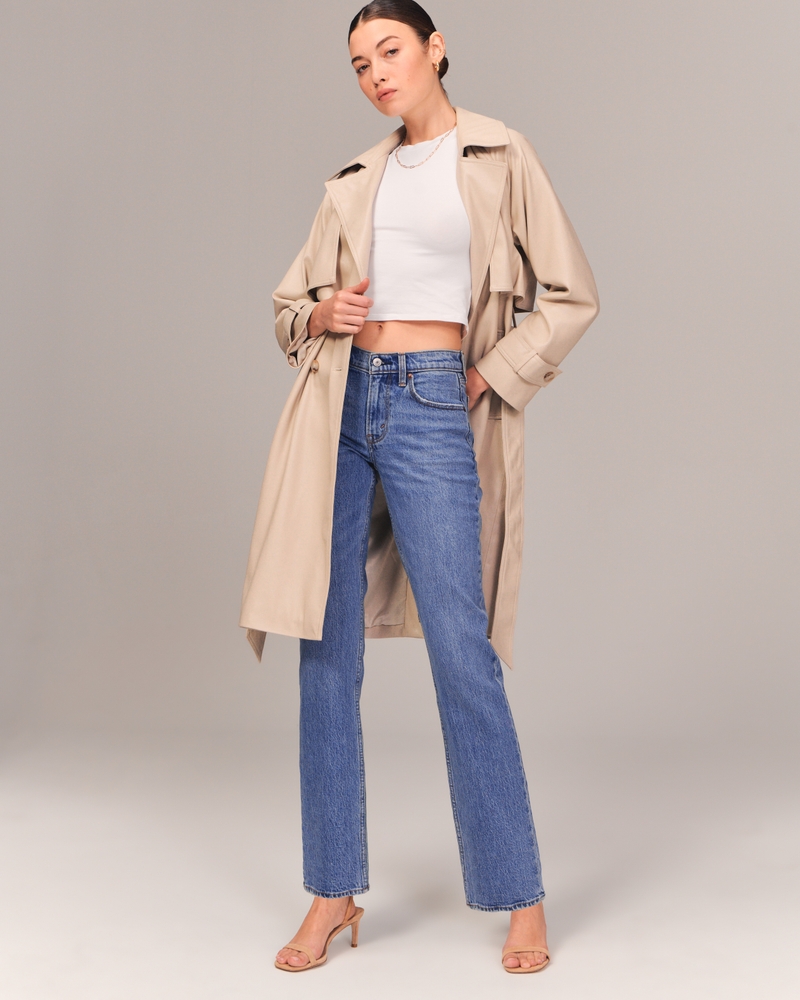 Women's Mid Rise 90s Straight Jean