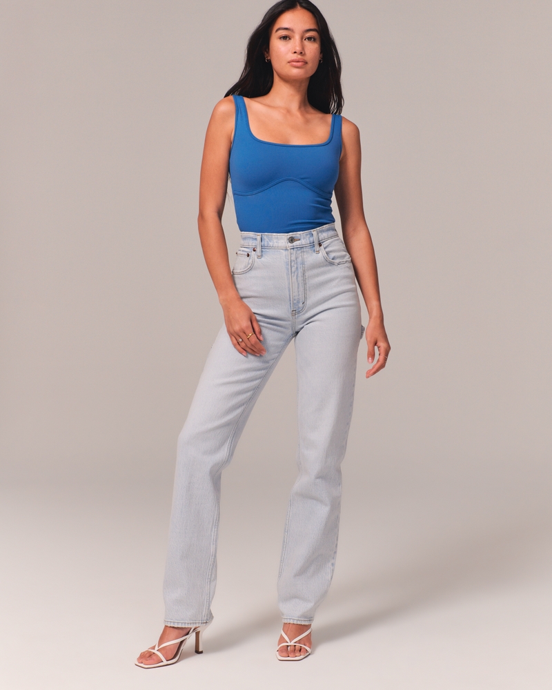 90s Baggy Ultra High Waist Jeans - Denim blue - Ladies