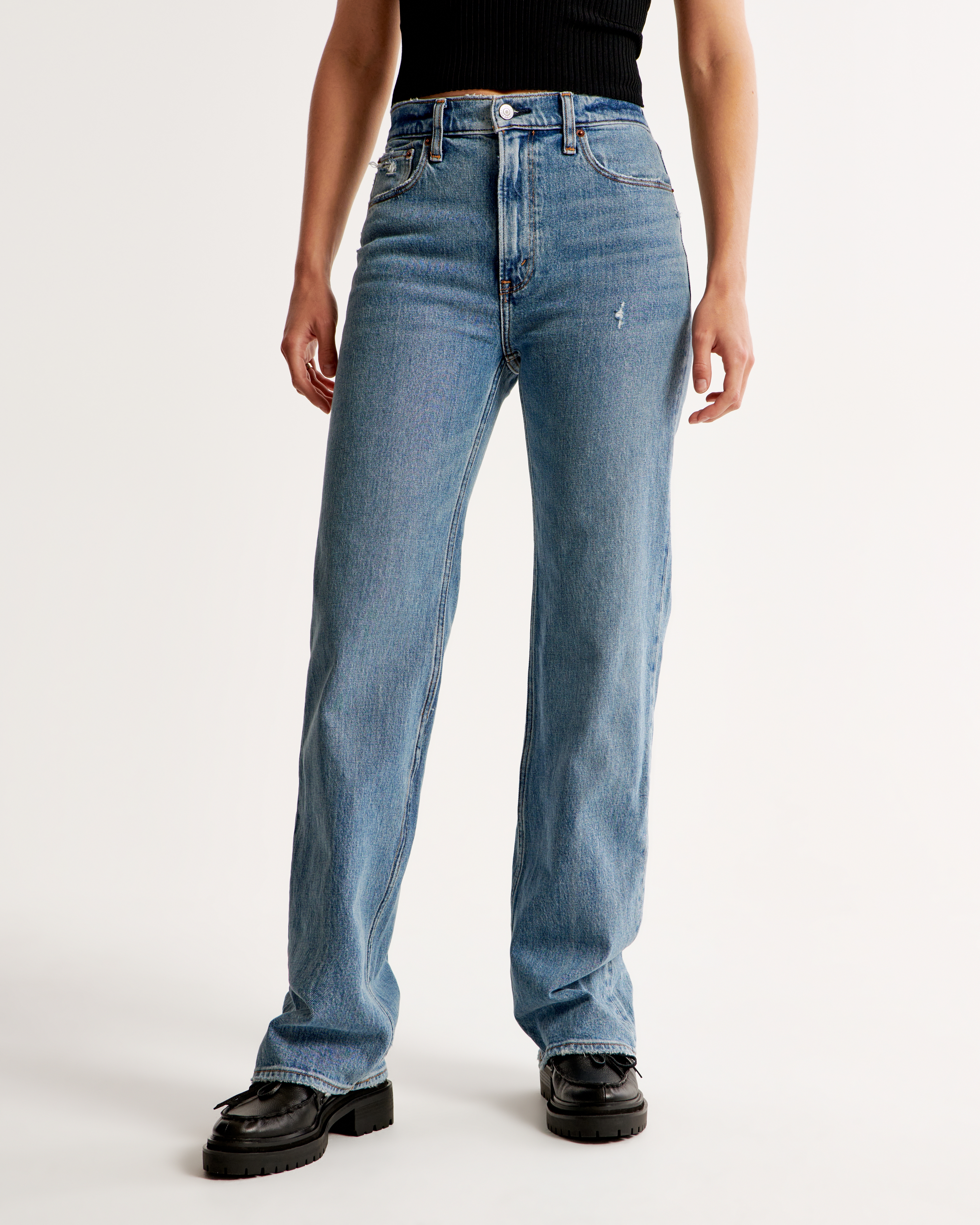 High waisted hot sale relaxed jeans