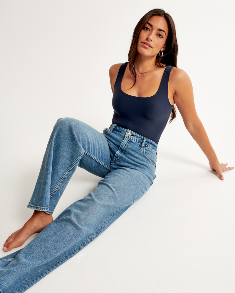 Mujer Jeans holgados Curve Love de tiro alto noventeros, Mujer Liquidación