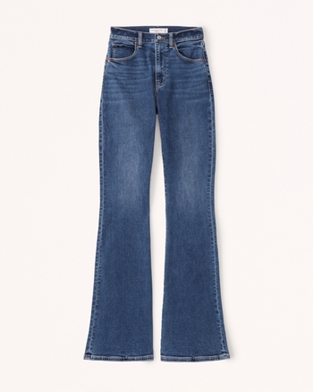 Super high rise flare jeans best sale