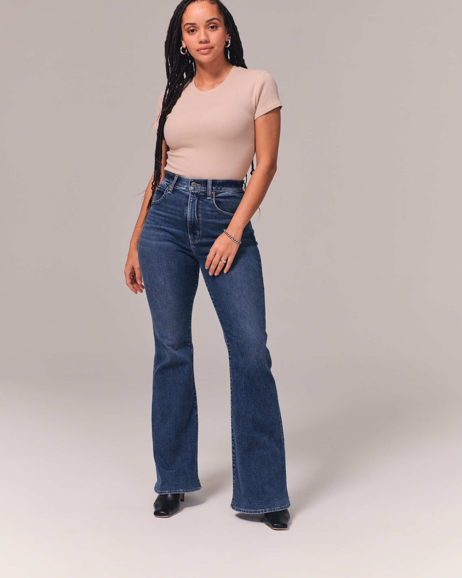 CLARA Curve super stretch slim fit jeans with high waist Light denim