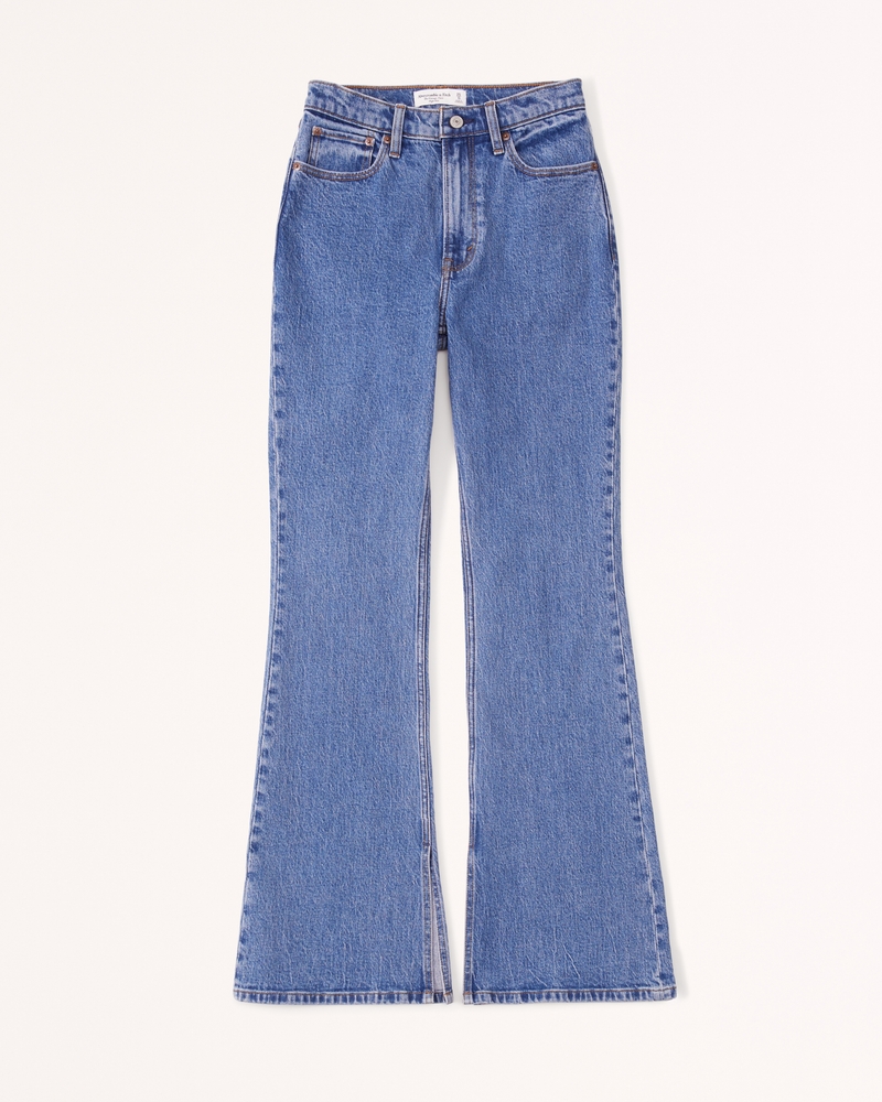 hollister low rise medium wash vintage flare jeans｜TikTok Search