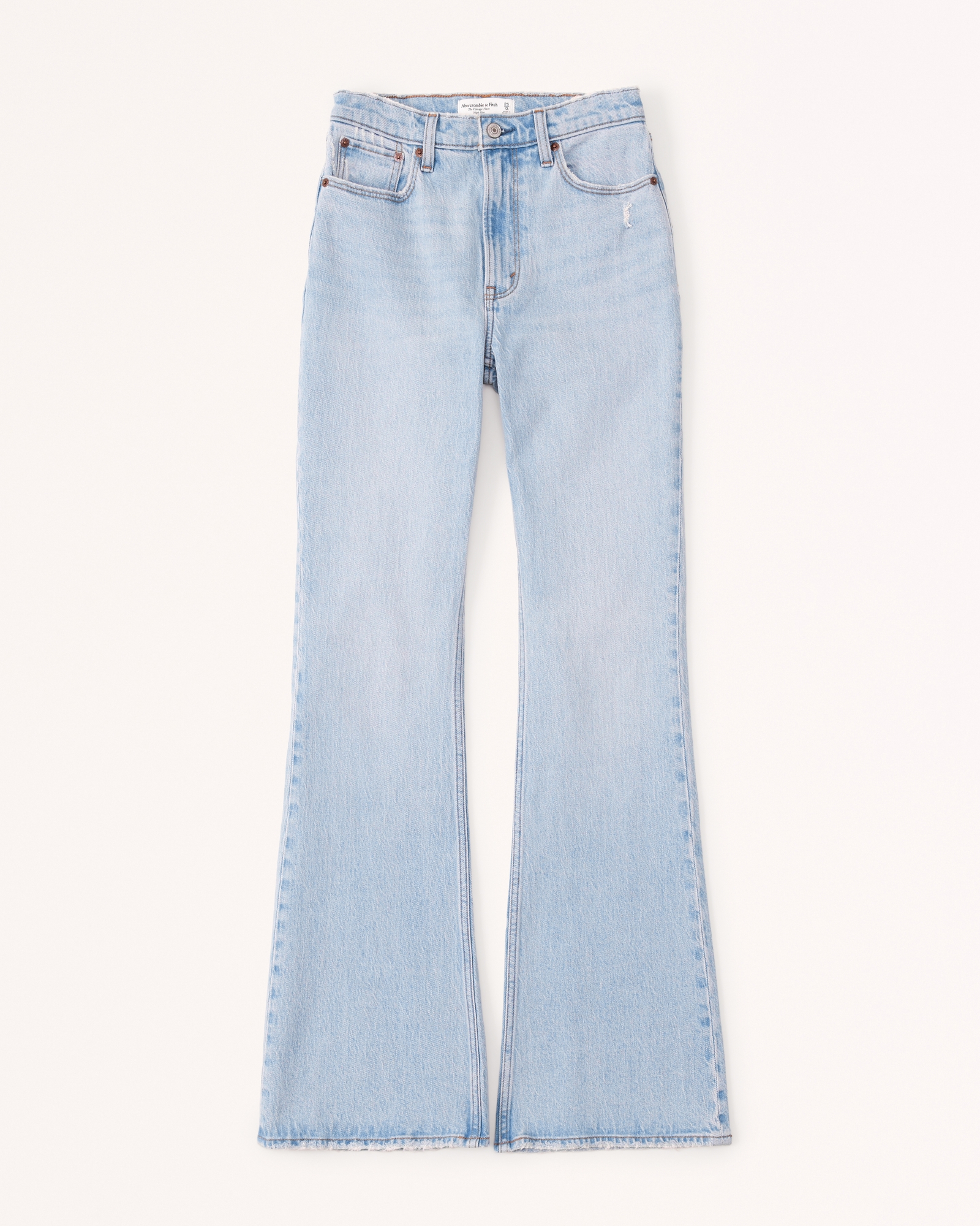 Retro Blue Washed Flare Jeans Skinny High Waist Pants Female