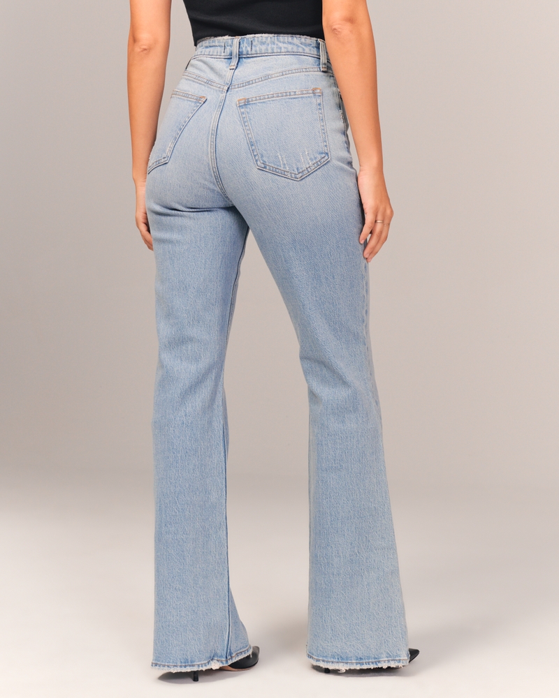 Vintage High Waist Flare High Waisted Flare Jeans With Wide Leg