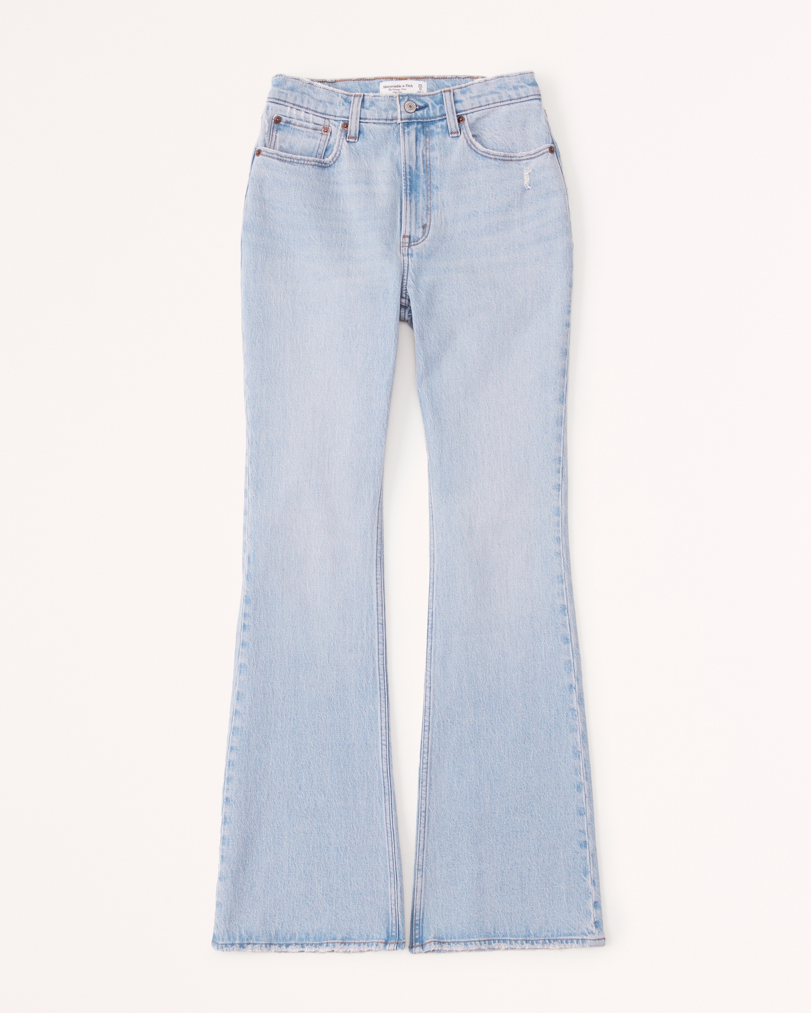 Women's Low-Rise Light Wash Heart Patch Vintage Flare Jeans