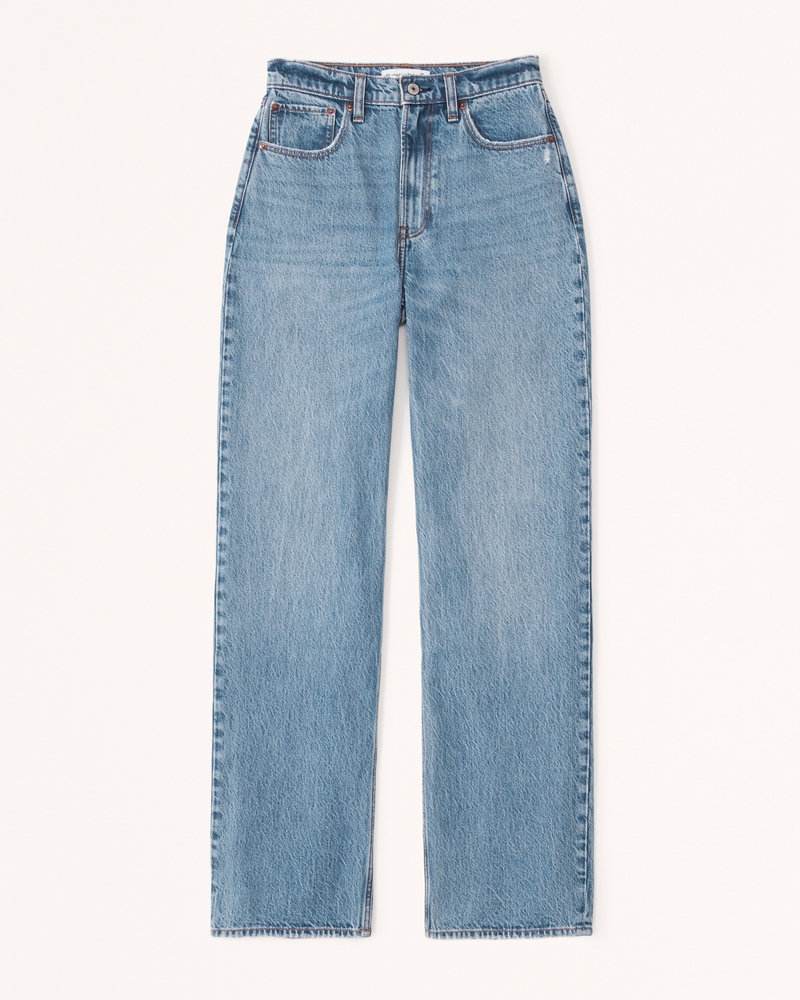 High Waisted Distressed Baggy Jeans Without Bag