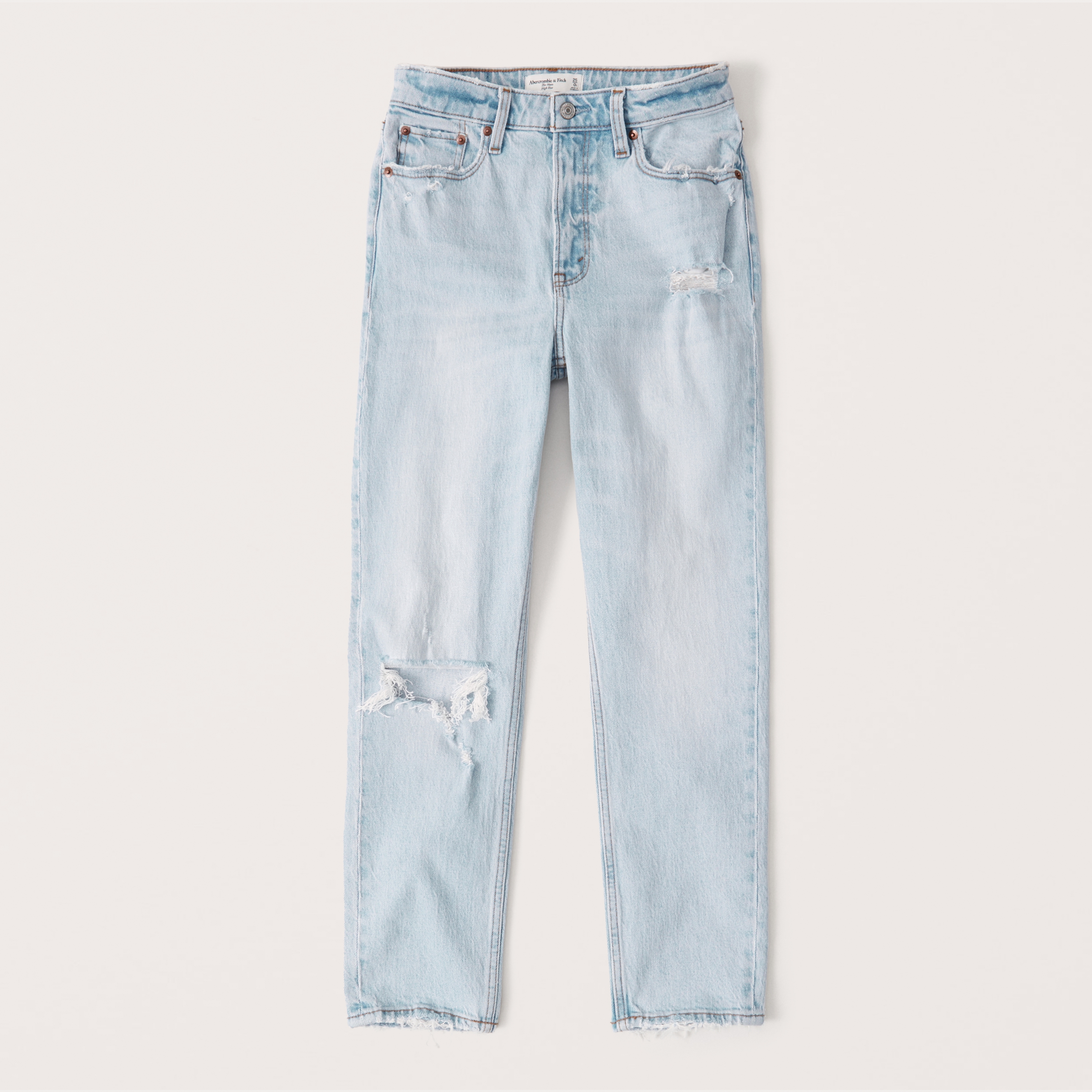 abercrombie ripped high rise mom jeans