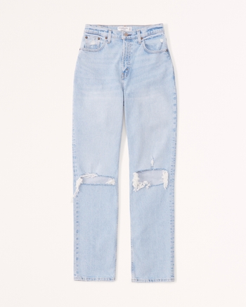 Women's Curve Love Ultra High Rise 90s Straight Jean | Women's Bottoms | Abercrombie.com
