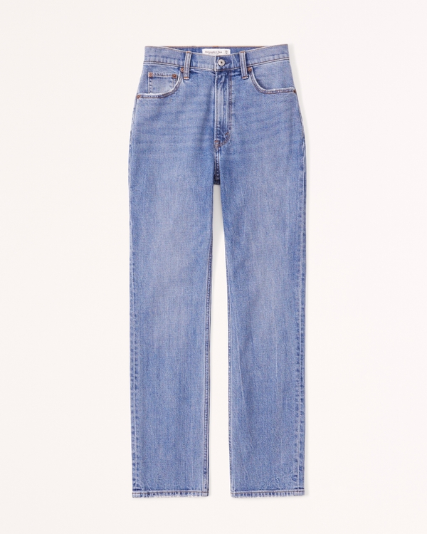 Women's Ultra High Rise Ankle Straight Jean | Women's Clearance | Abercrombie.com
