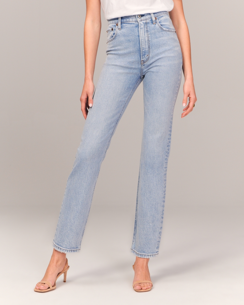 Abercrombie & Fitch Ultra High Rise Ankle Straight Jeans