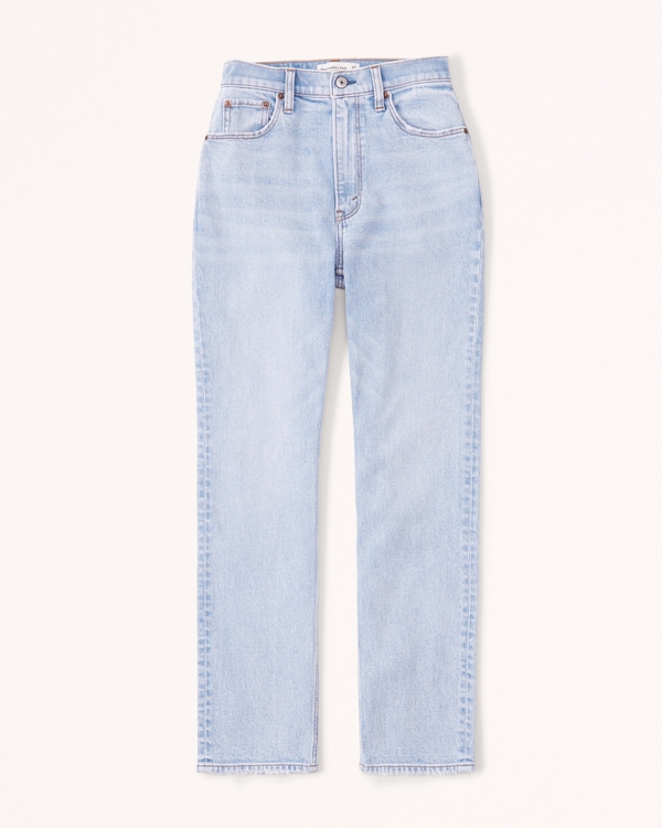 Women's Curve Love Ultra High Rise Ankle Straight Jean | Women's Bottoms | Abercrombie.com