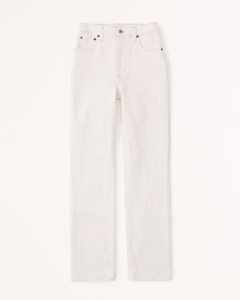 Mujer Jean recto de tiro superalto de los 90 Mujer Liquidaci n