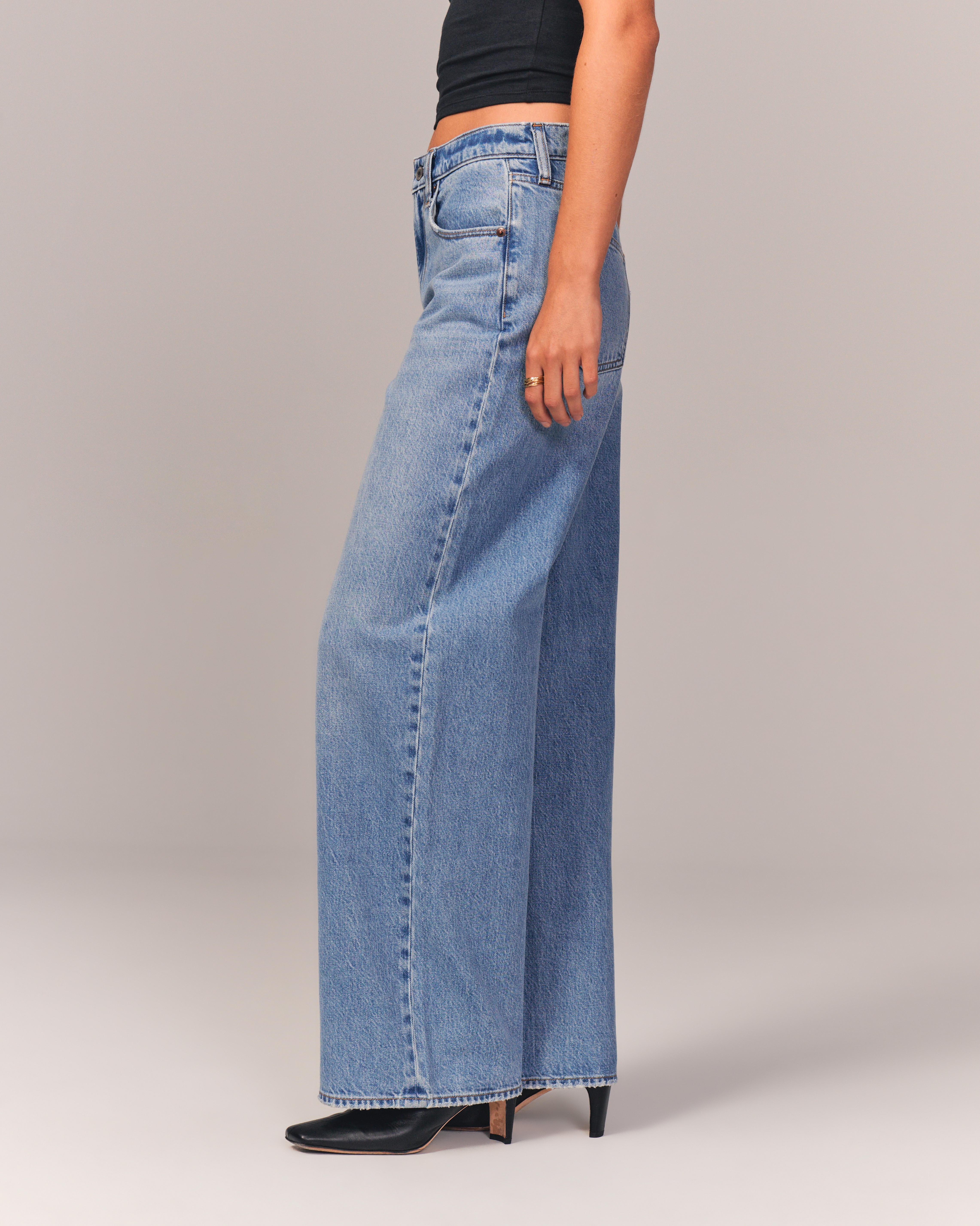 Women's Mid Rise Ultra Wide Leg Jean | Women's Clearance