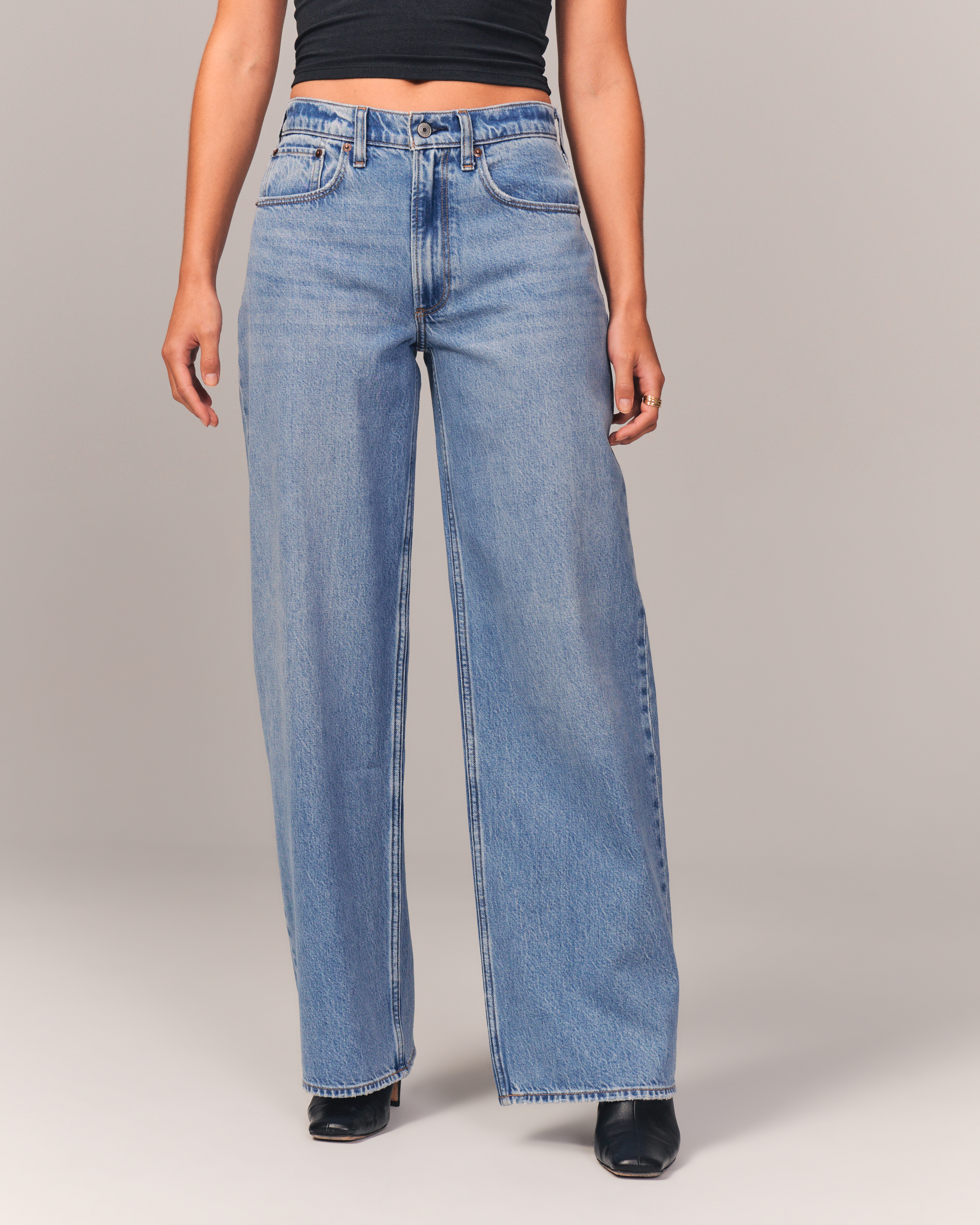 Women's Mid Rise Ultra Wide Leg Jean | Women's Clearance