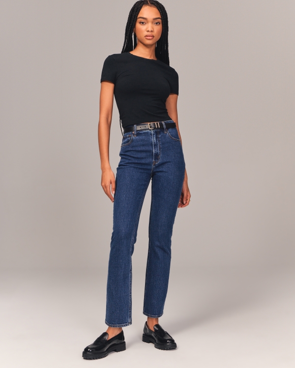 Ultra High Rise Ankle Straight Jean