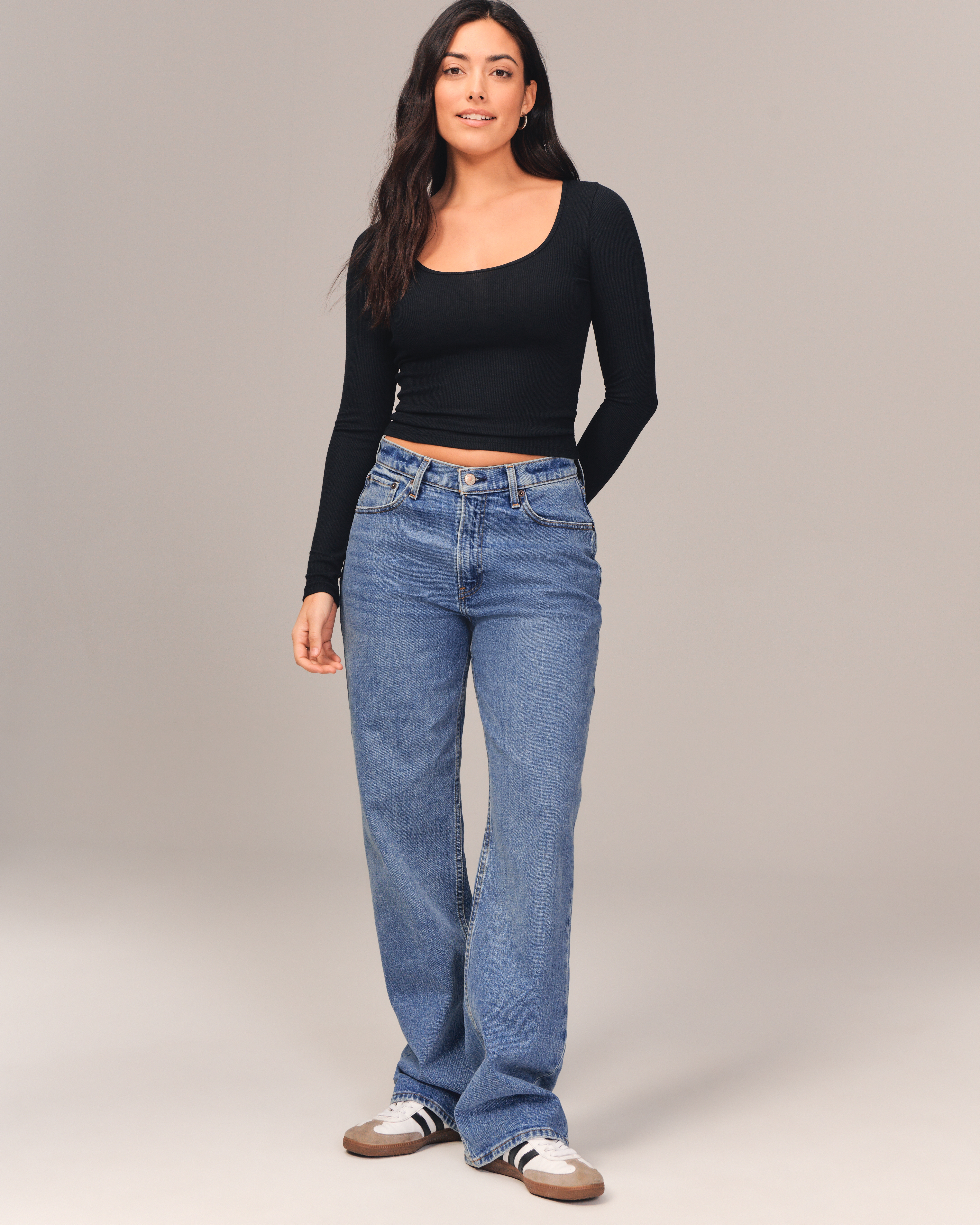 Curve Love Mid Rise Baggy Jean