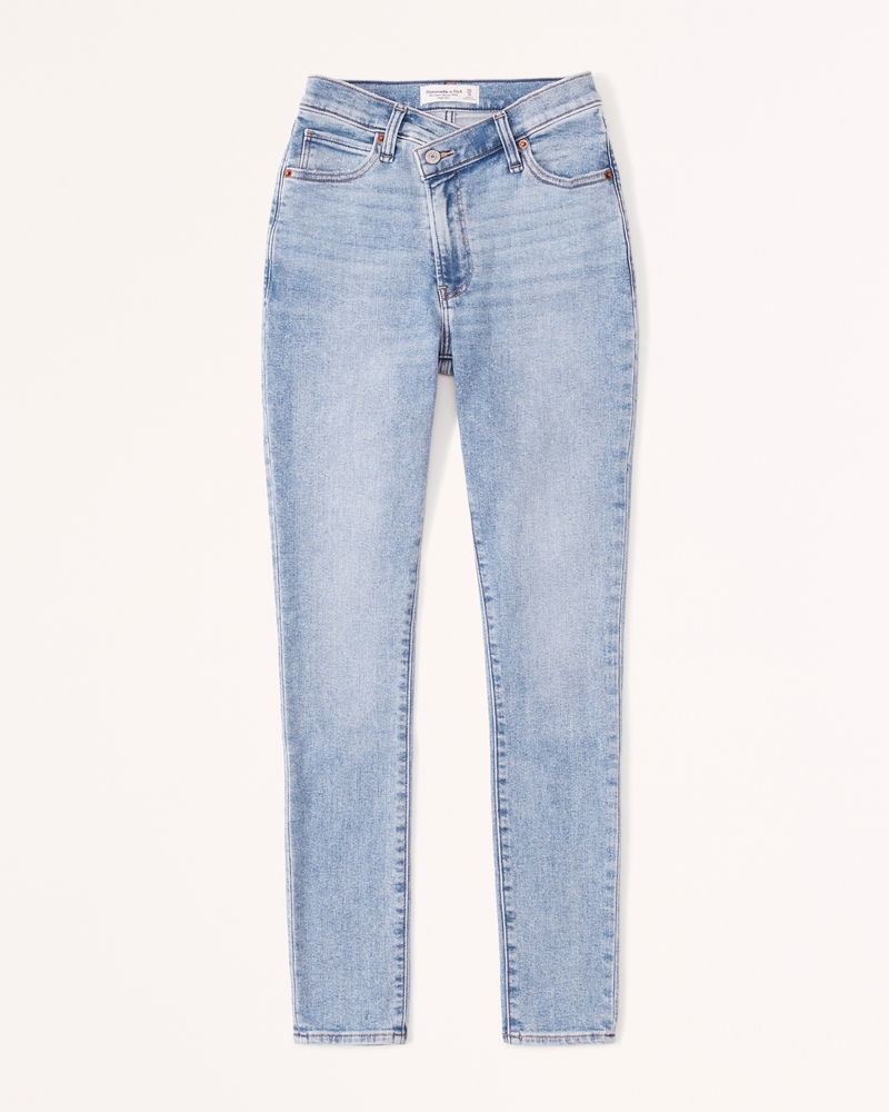 Nueva calidad vintage de cintura alta Stretch Skinny Jeans