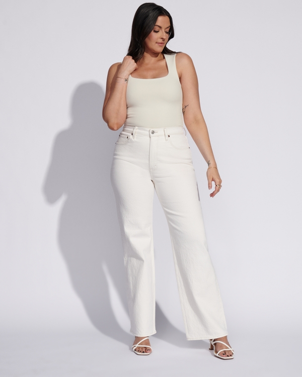 High Rise 90s Relaxed Jean, Cream