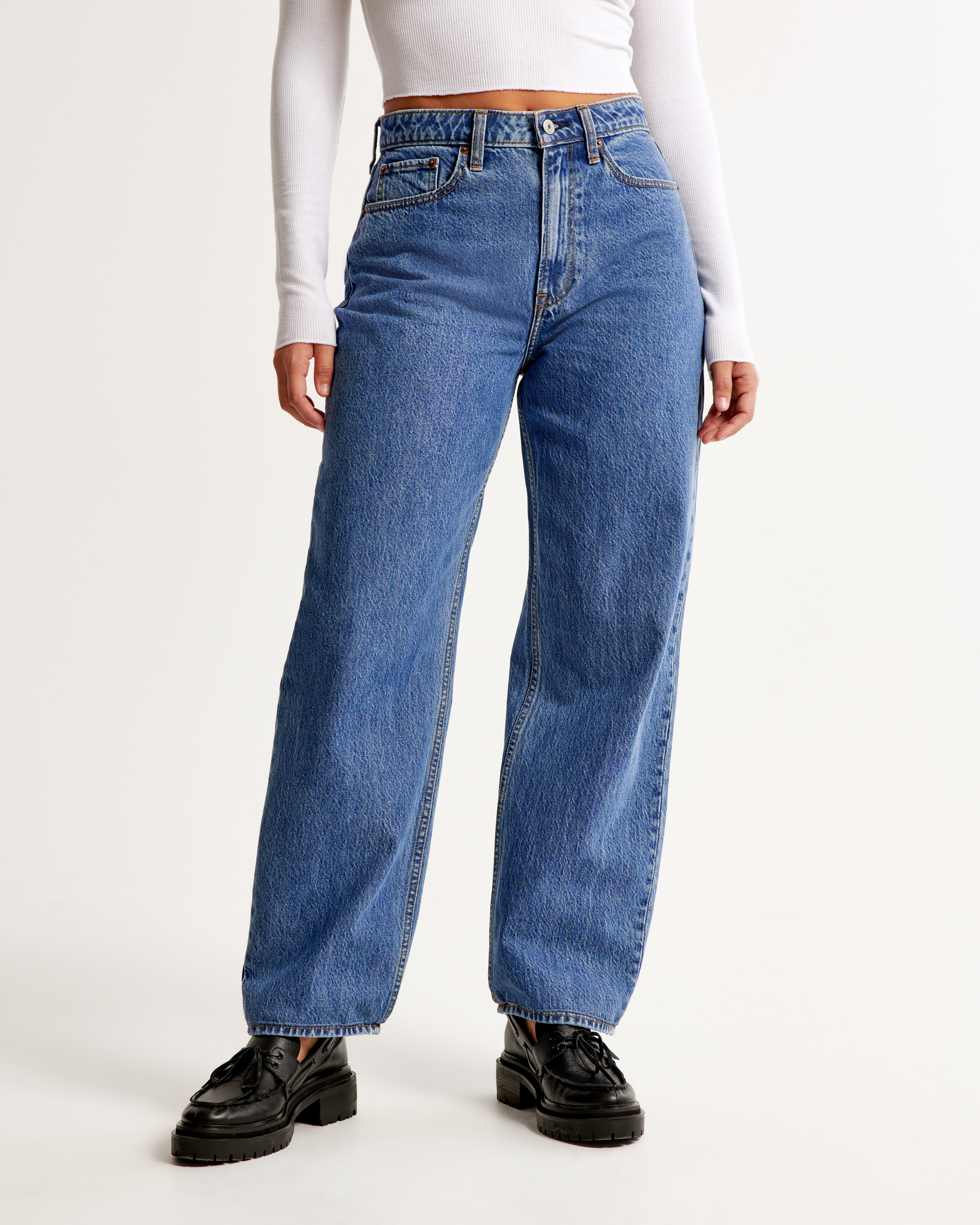 High rise best sale tapered jeans