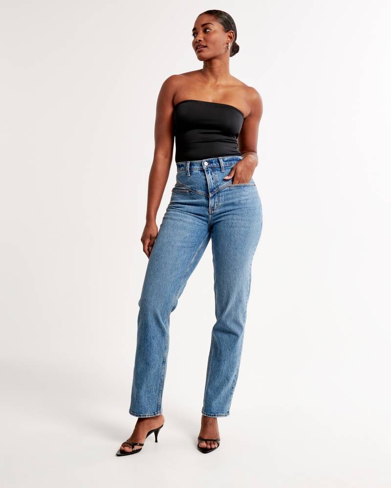 Women's Curve Love Mid Rise 90s Straight Jean