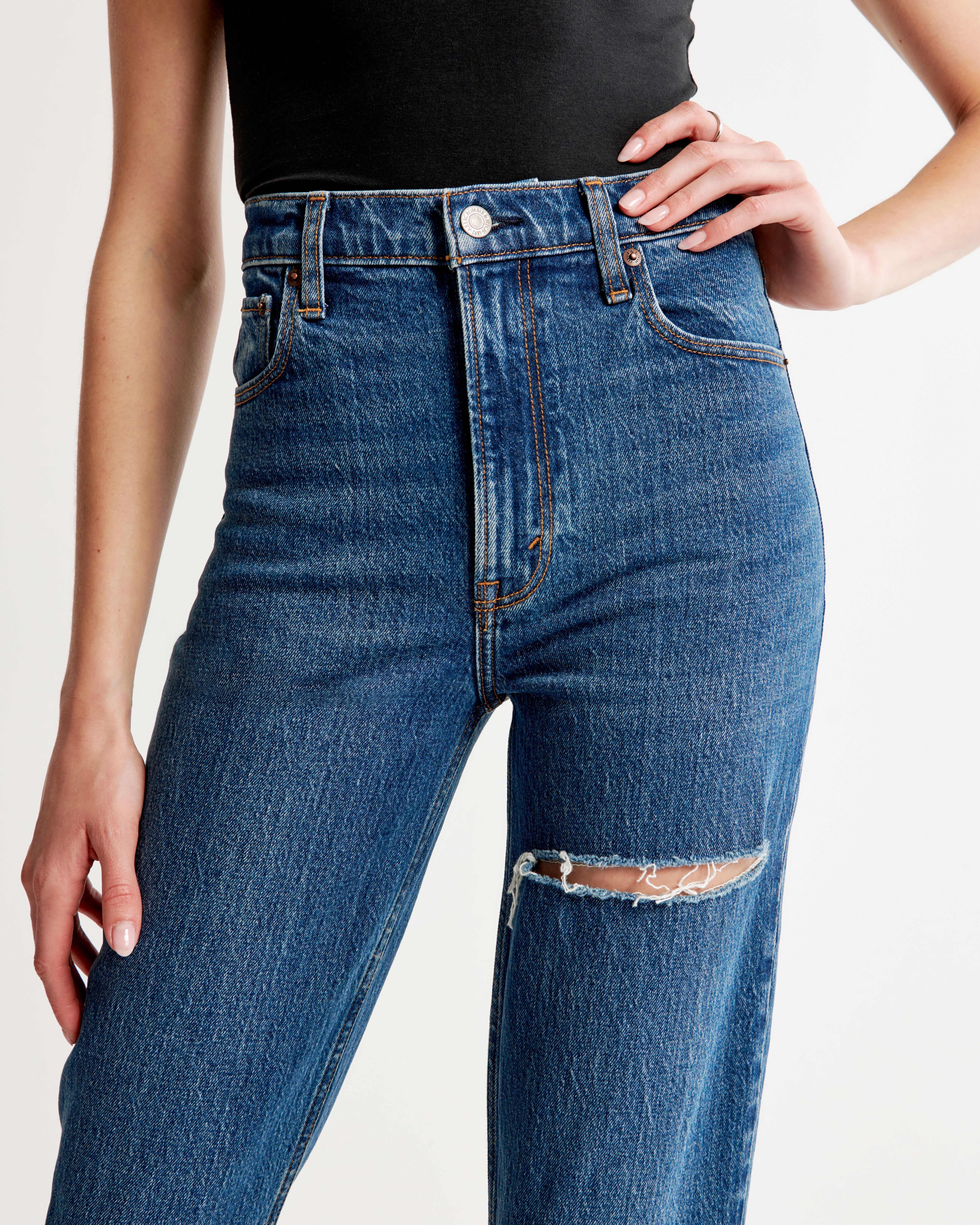 Ultra high rise vintage best sale straight jeans