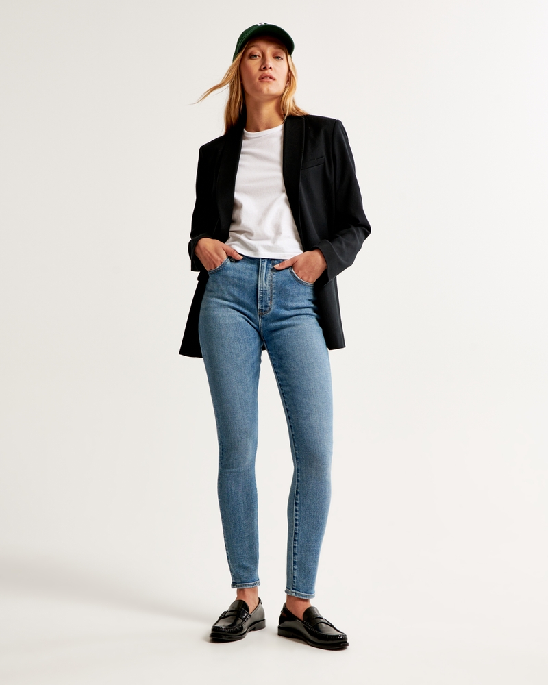 Jeans ultra skinny Hollister corte cintura para mujer