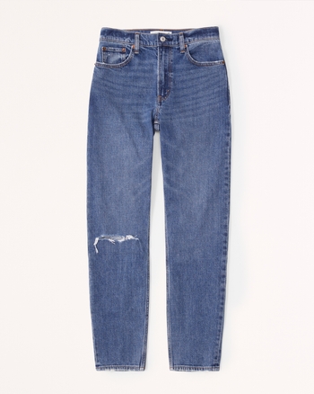 Abercrombie ripped high rise mom jeans sale