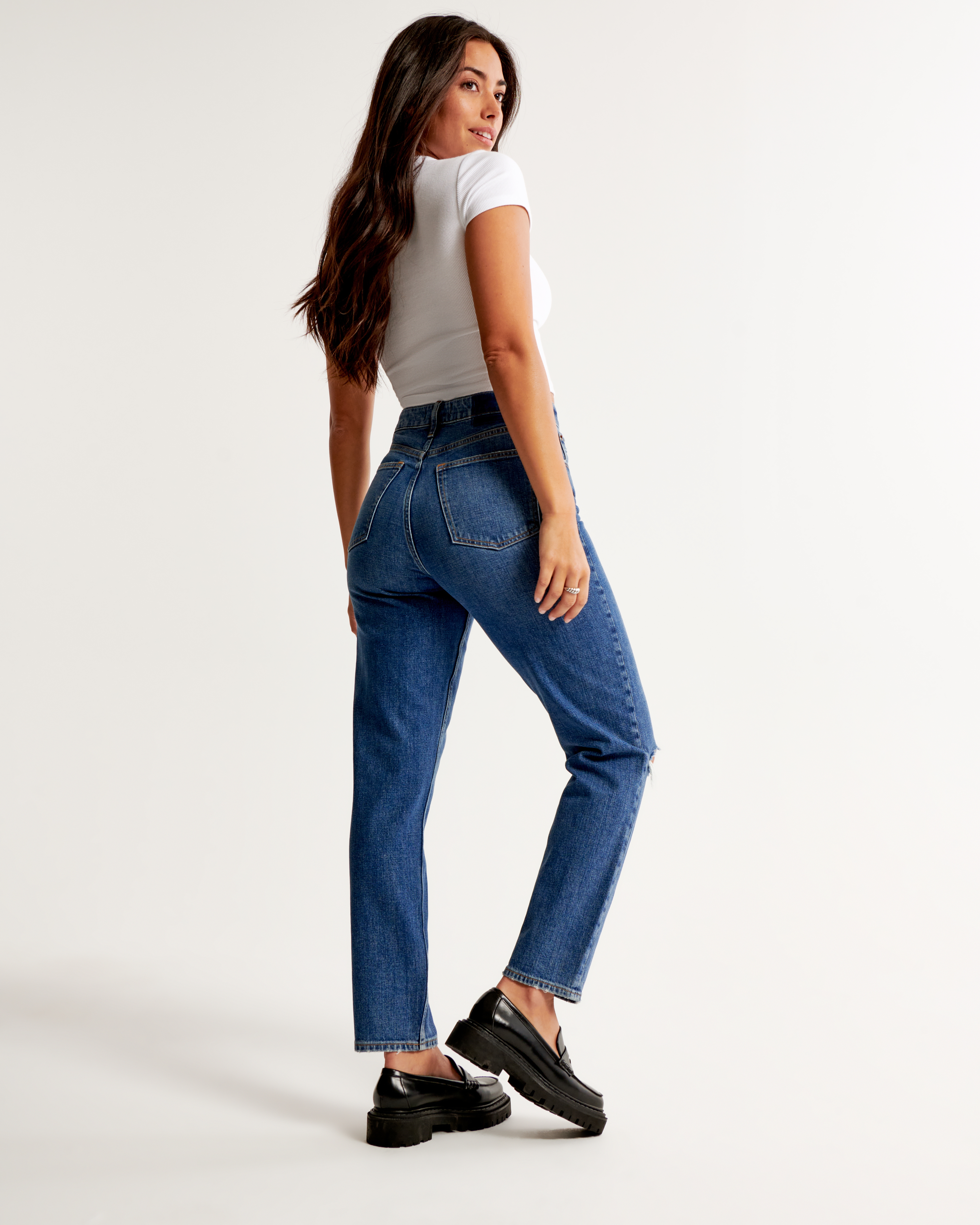 Womens high waisted mom hot sale jeans