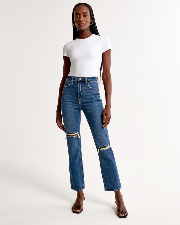 Ultra High Rise Ankle Straight Jean