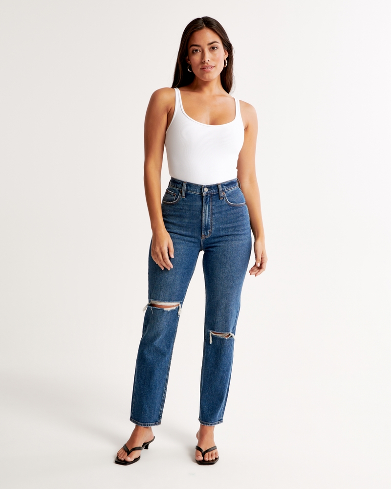 Abercrombie Curve Love Mom Jeans For All: A Team Try-On & Review - The Mom  Edit
