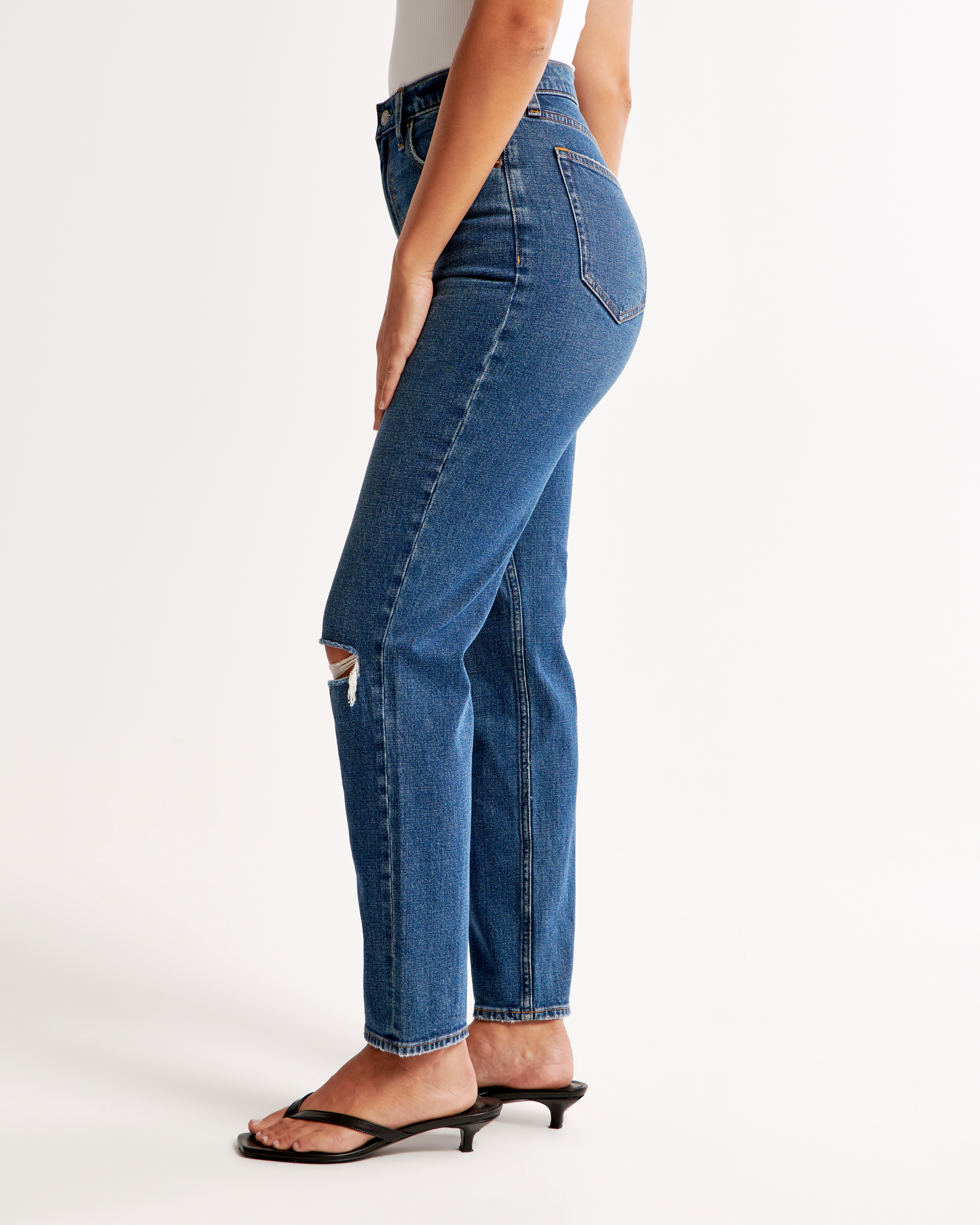 Buy Abercrombie and Fitch Curve Love Ultra High Rise Ankle Straight Jeans