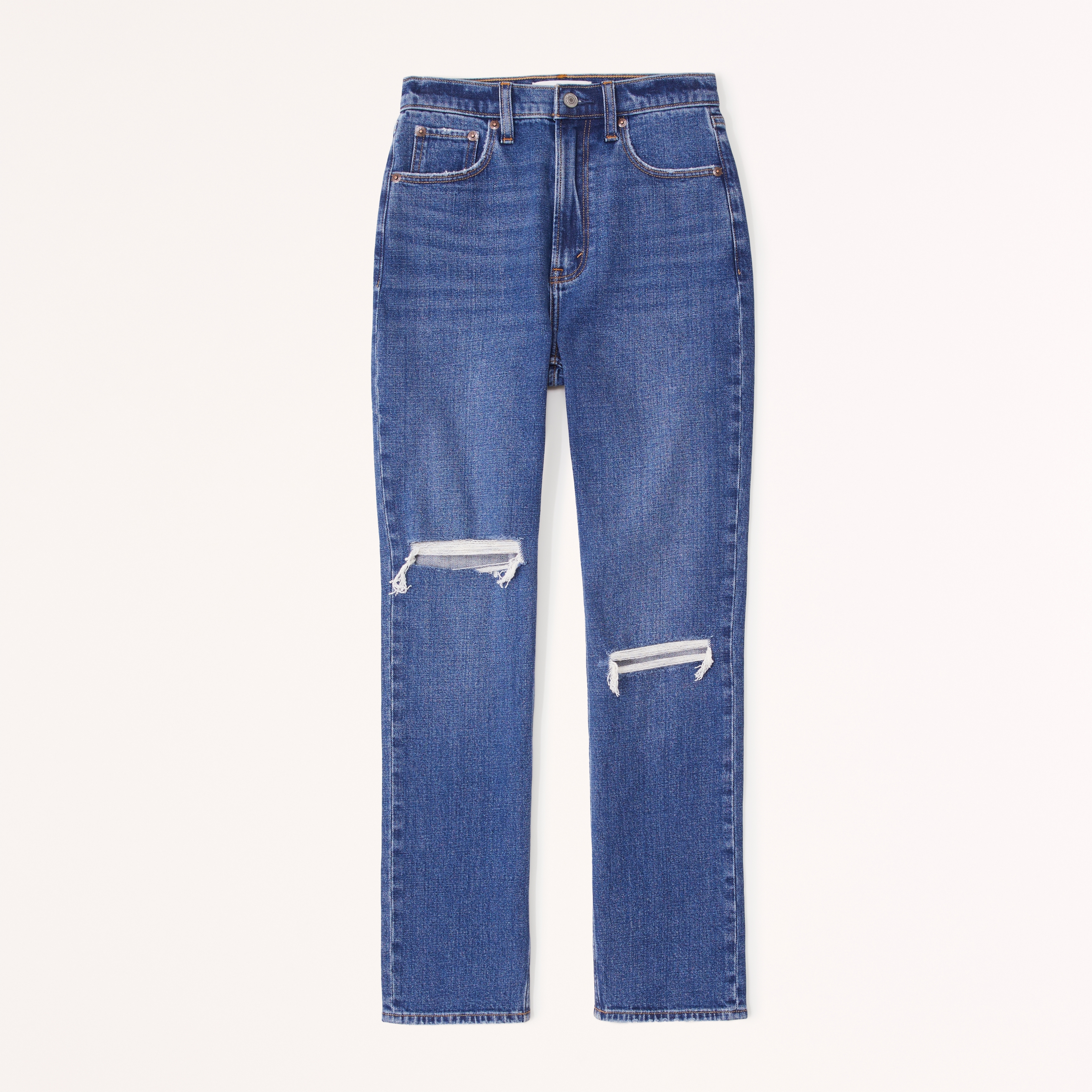 Ultra high rise store ankle straight jeans